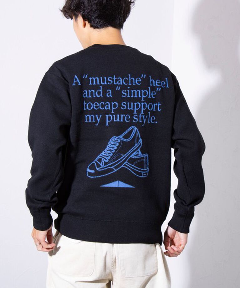 GLOSTER「【CONVERSE JACK PURCELL/コンバースジャックパーセル】ジャガード ロゴニット」|ニット・セーター|