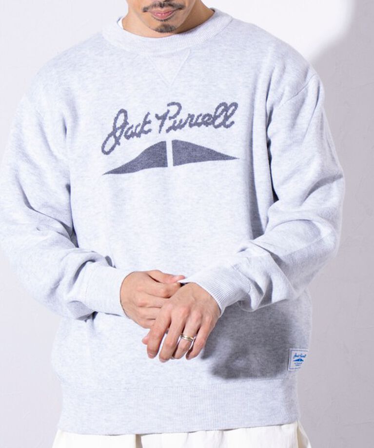 GLOSTER「【CONVERSE JACK PURCELL/コンバースジャックパーセル】ジャガード ロゴニット」|ニット・セーター|