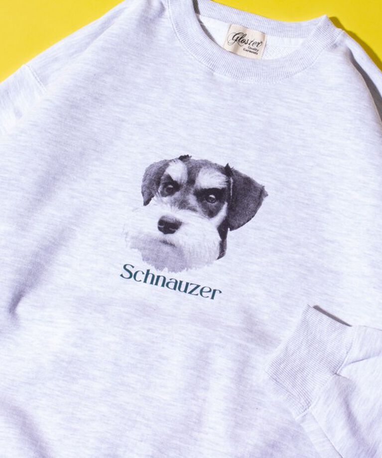 GLOSTER「【GLOSTER/グロスター】DOG&CAT 犬猫プリント クルーネックスウェット」|スウェット・ジャージ|グレー系その他