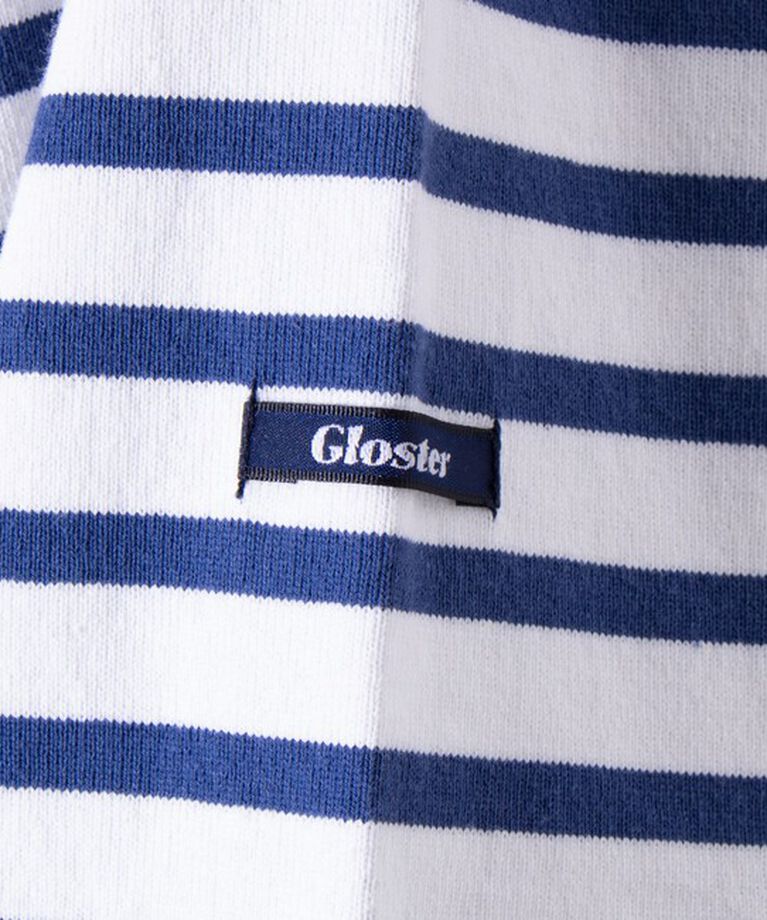 GLOSTER「【GLOSTER/グロスター】バスクボーダー  エルボーパッチ ボーダーロンT」|Tシャツ・カットソー|