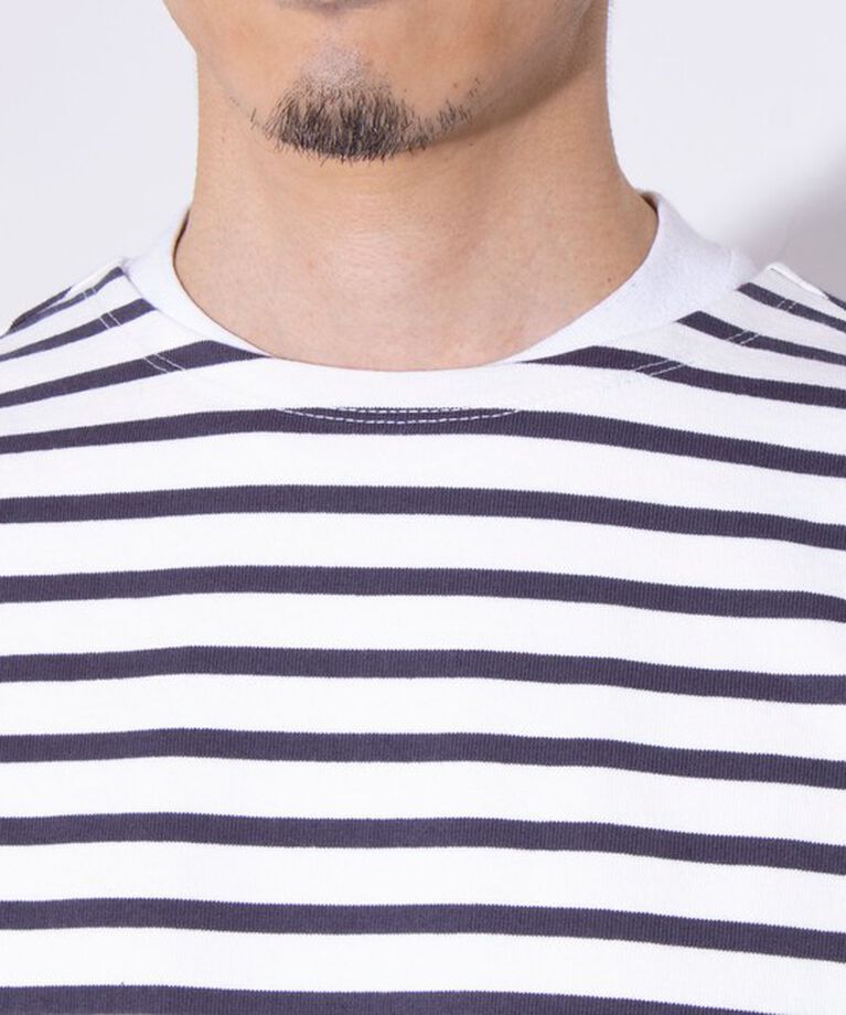 GLOSTER「【GLOSTER/グロスター】バスクボーダー  エルボーパッチ ボーダーロンT」|Tシャツ・カットソー|