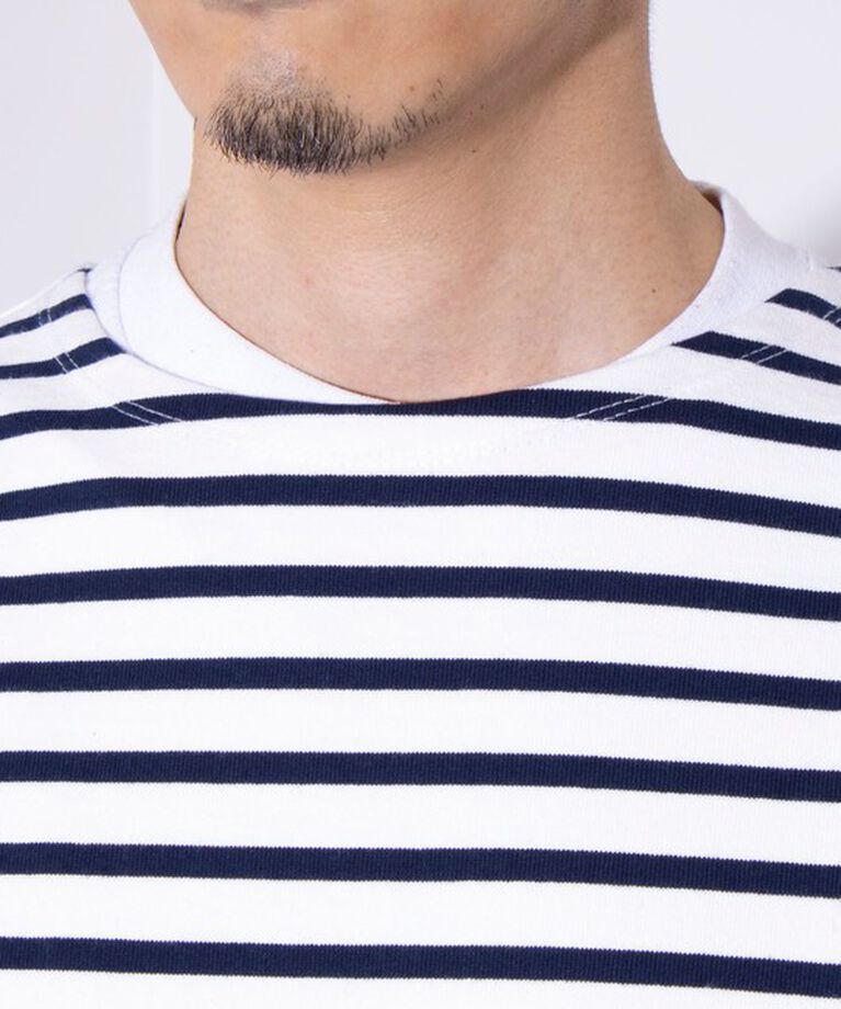 GLOSTER「【GLOSTER/グロスター】バスクボーダー  エルボーパッチ ボーダーロンT」|Tシャツ・カットソー|
