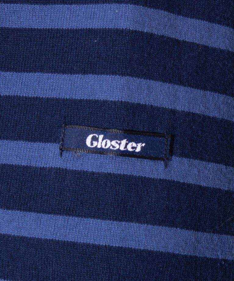 GLOSTER「【GLOSTER/グロスター】バスクボーダー  エルボーパッチ ボーダーロンT」|Tシャツ・カットソー|