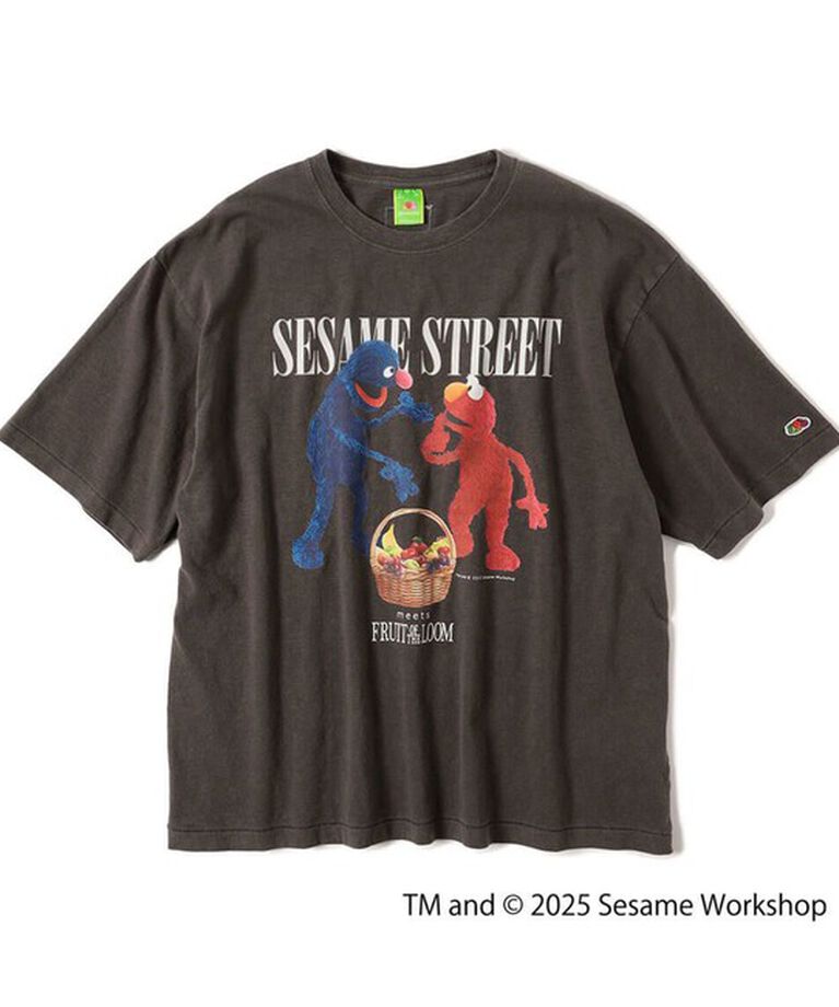 GLOSTER「【SESAME STREET×FOTL】Photo T-Shirt A クルーネックプリントTシャツ」|Tシャツ・カットソー|チャコールグレー