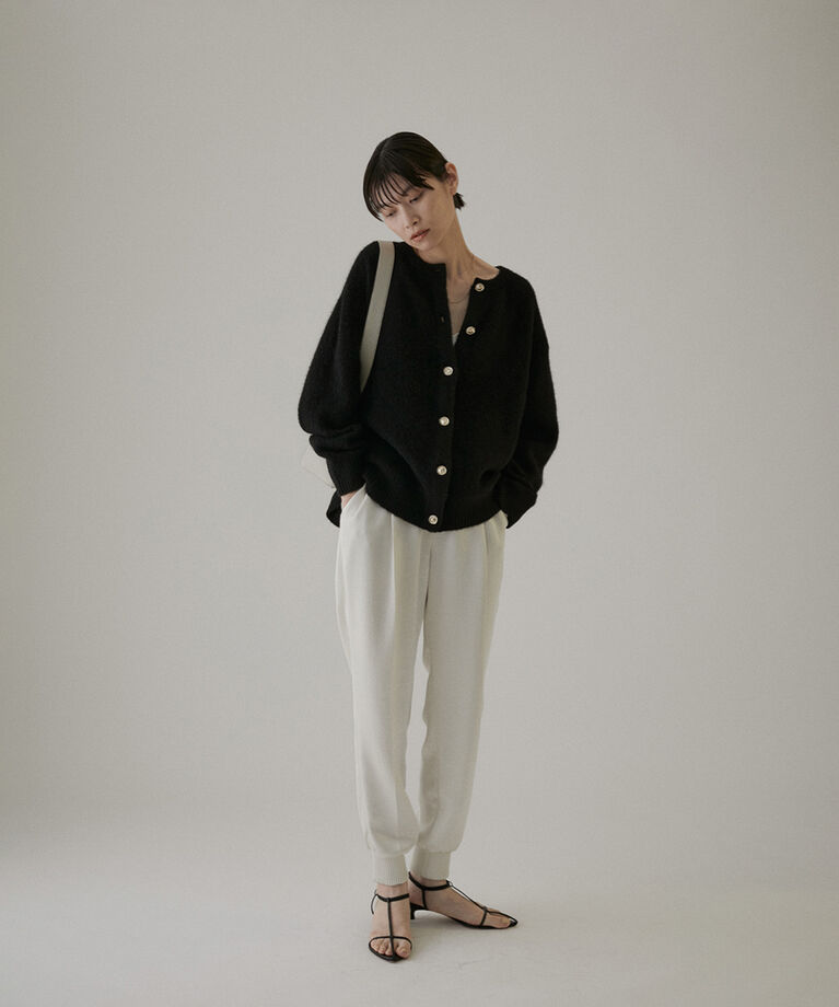 SALON adam et rope'「【WEB限定】2WAYメタルボタンモヘヤシャギーカーディガン」|カーディガン|
