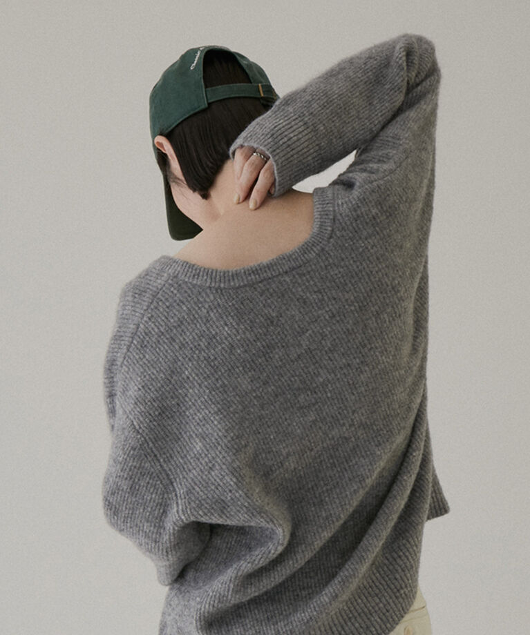 SALON adam et rope'「【WEB限定】2WAYメタルボタンモヘヤシャギーカーディガン」|カーディガン|