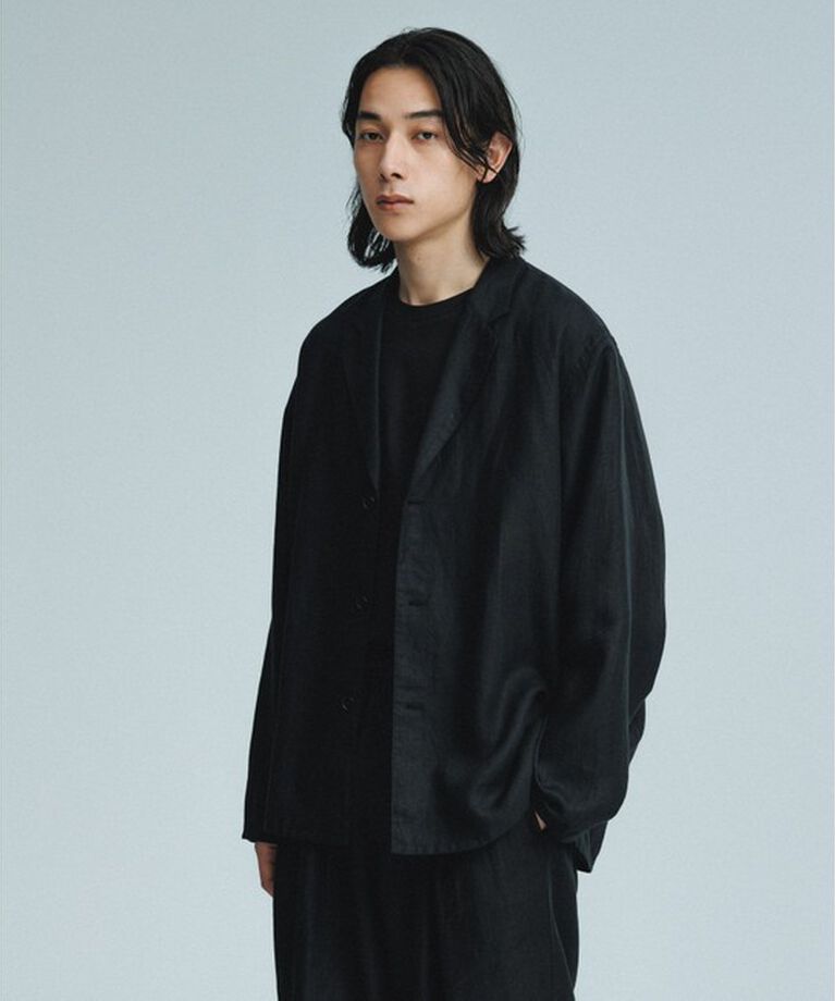 ADAM ET ROPE'「ボックスシルエット リネン シャツ ジャケット / セットアップ可能」|テーラードジャケット|