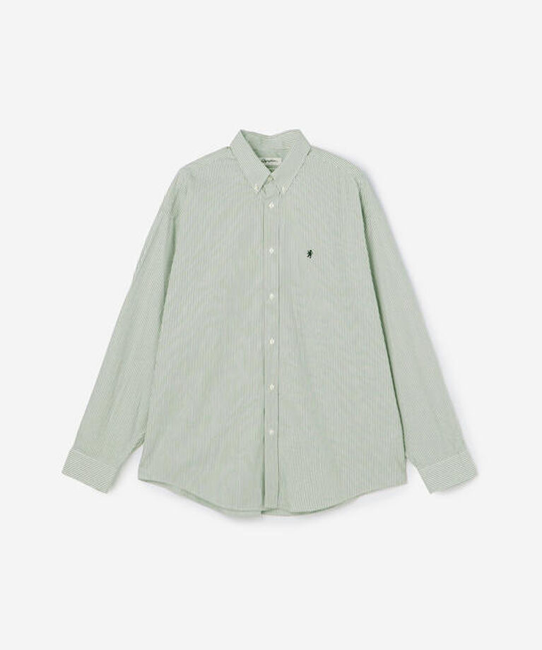 GYMPHLEX「Gymphlex | コットン ボタンダウン 長袖ワイドシャツ STRIPE MEN」|シャツ・ブラウス|