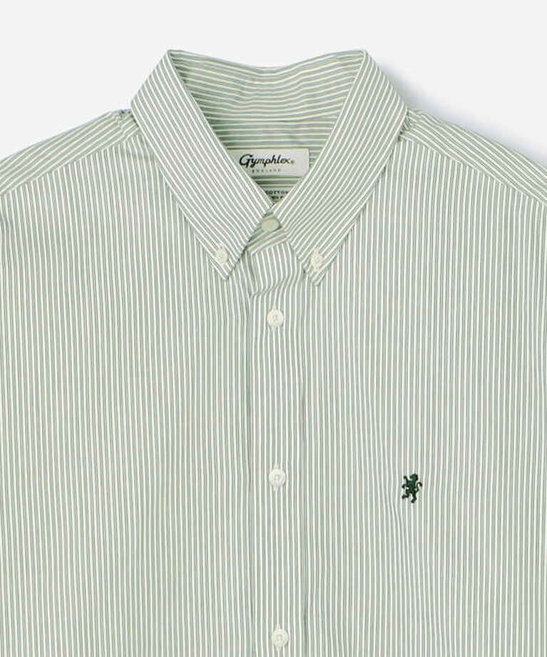 GYMPHLEX「Gymphlex | コットン ボタンダウン 長袖ワイドシャツ STRIPE MEN」|シャツ・ブラウス|