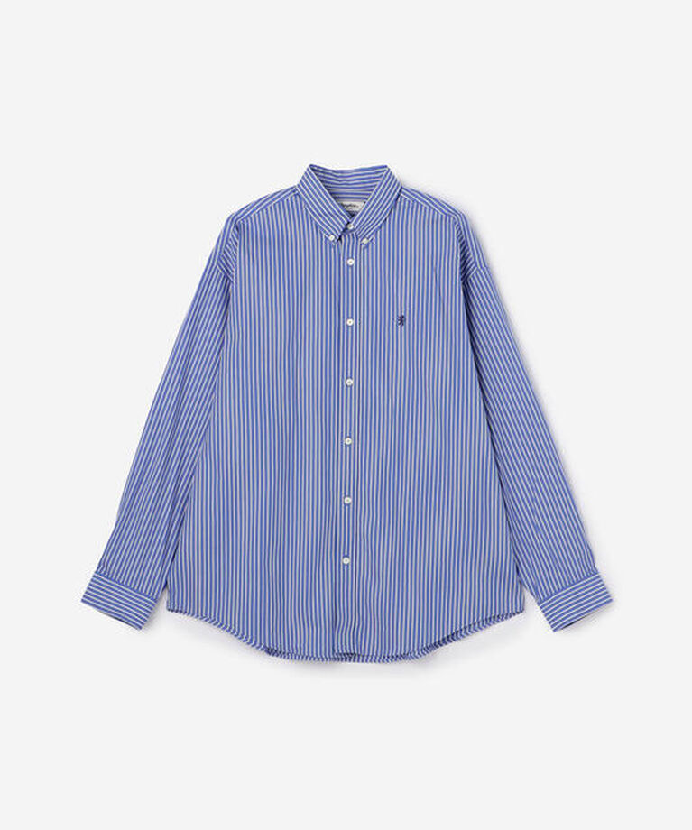 GYMPHLEX「Gymphlex | コットン ボタンダウン 長袖ワイドシャツ STRIPE MEN」|シャツ・ブラウス|
