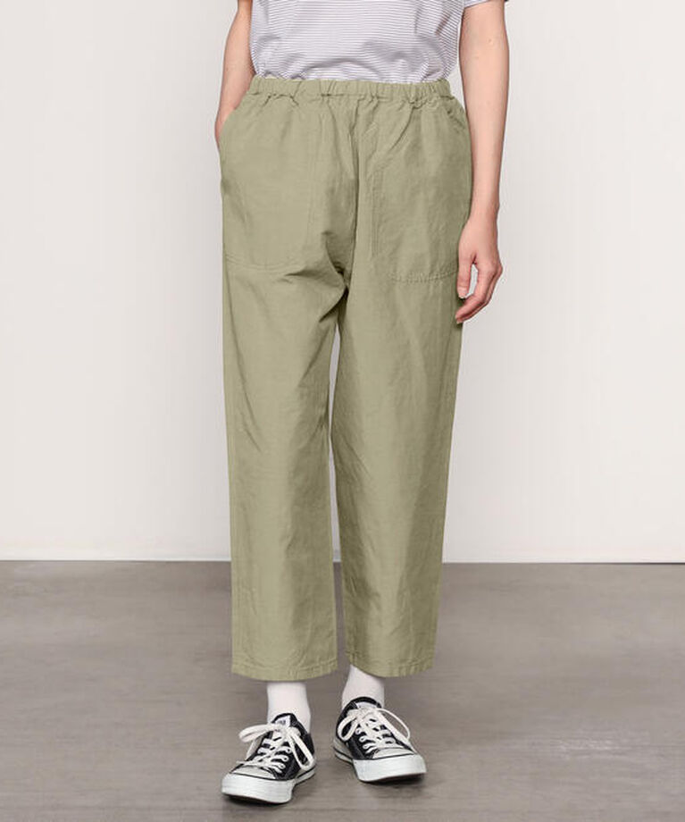 DANTON「DANTON | コットンリネン イージーパンツ WOMEN」|チノ|OLIVE