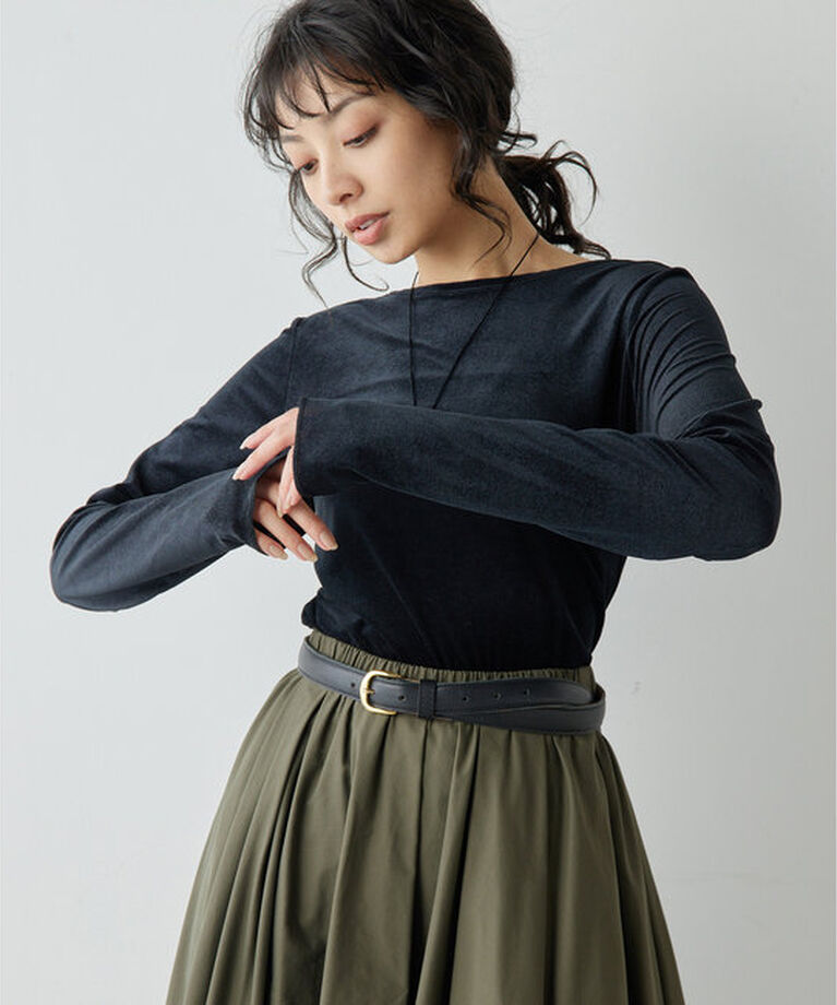  「シアーベロアバックシャンカットソー」|Tシャツ・カットソー|