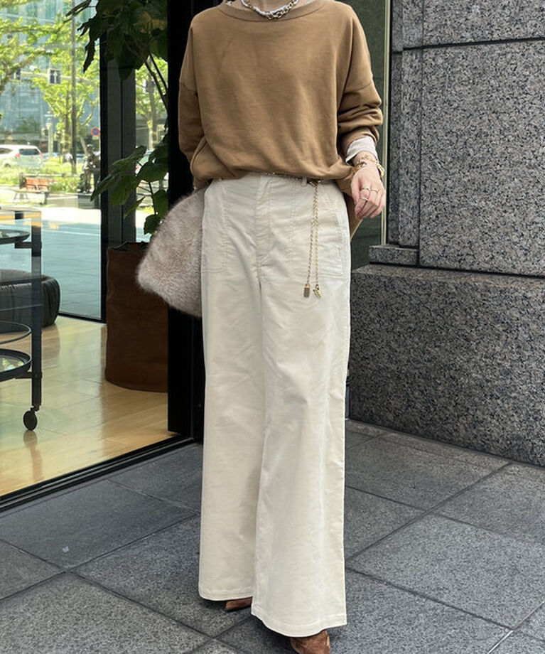  「【WEB限定】コーデュロイワイドパンツ」|チノ|