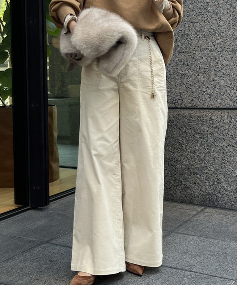  「【WEB限定】コーデュロイワイドパンツ」|チノ|