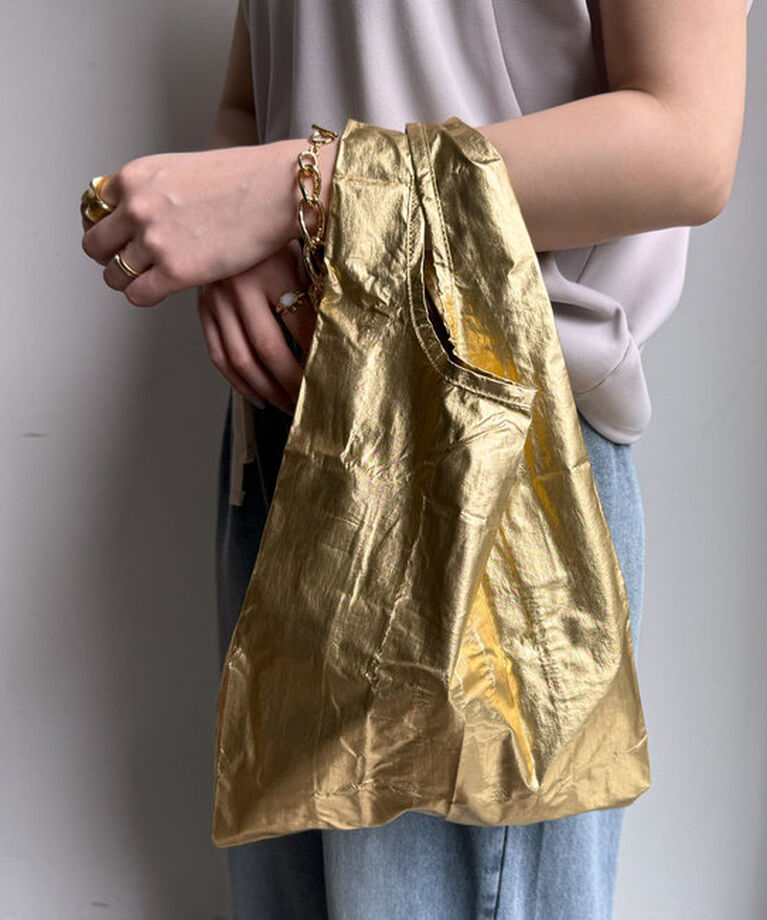  「【BAGGU/バグゥ】25SS BABY BAGGU メタリック」|トートバッグ|ゴールド