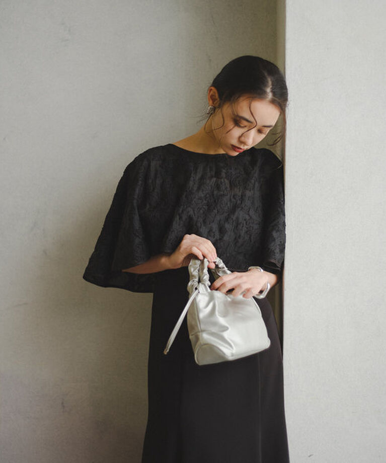  「【オケージョンドレス/結婚式】Cape layerd bare dress」|ドレス|