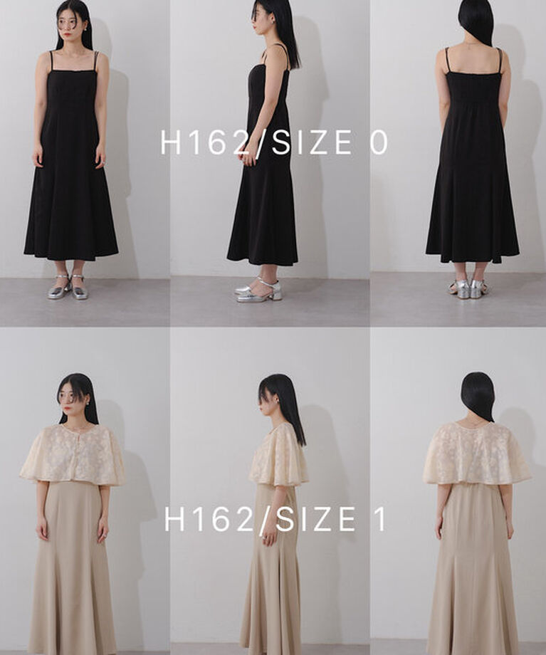  「【オケージョンドレス/結婚式】Cape layerd bare dress」|ドレス|