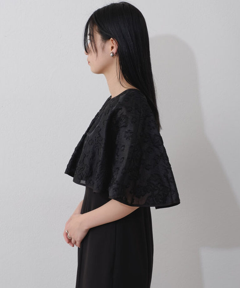  「【オケージョンドレス/結婚式】Cape layerd bare dress」|ドレス|