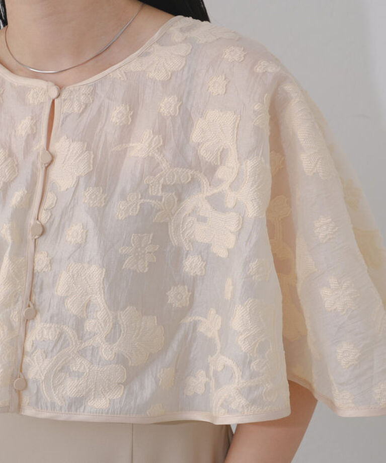  「【オケージョンドレス/結婚式】Cape layerd bare dress」|ドレス|