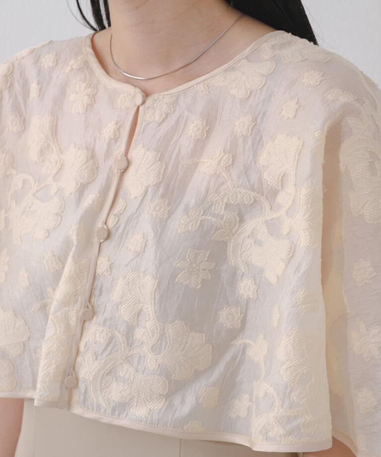  「【オケージョンドレス/結婚式】Cape layerd bare dress」|ドレス|
