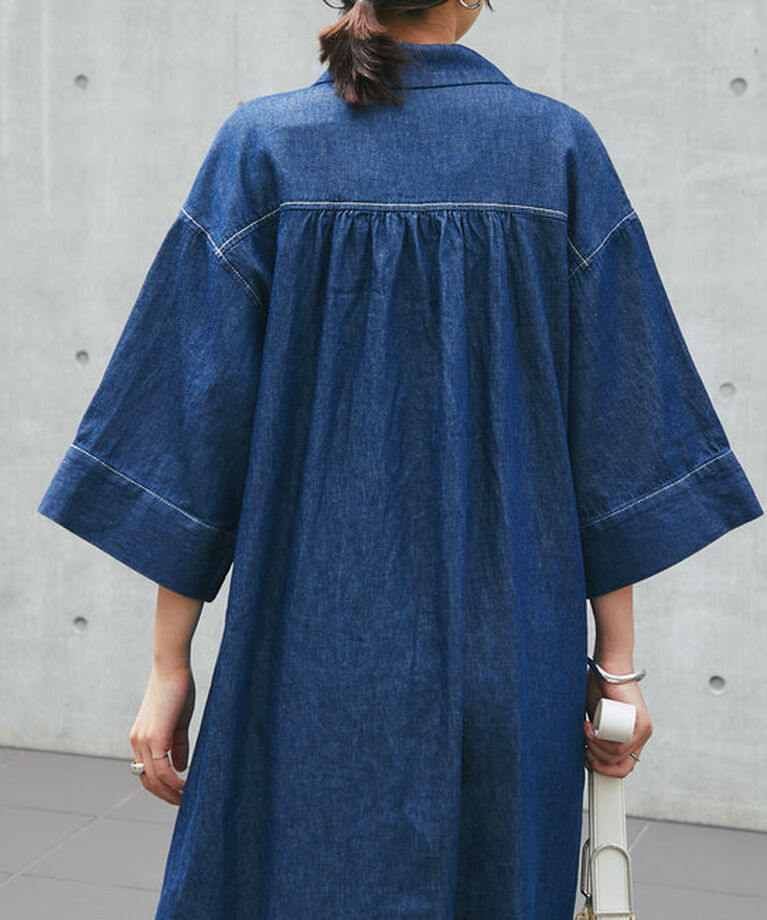  「ウエストタックデニムワンピース」|その他|