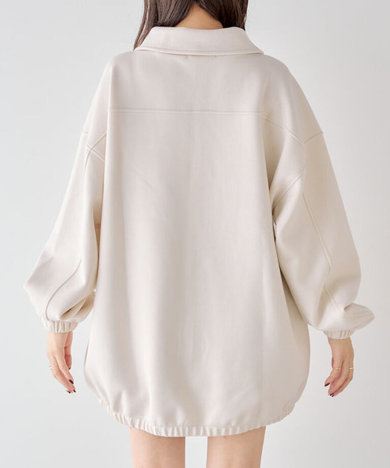  「ハーフジップビッグカラースウェット」|Tシャツ・カットソー|
