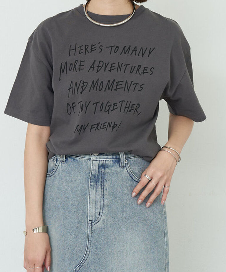  「《コーデのアクセントに》rakugaki ロゴTee」|Tシャツ・カットソー|グレーその他1
