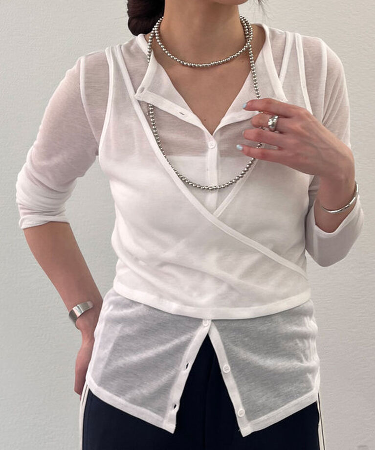  「《大人のレイヤードスタイル》レイヤードカットソー」|Tシャツ・カットソー|