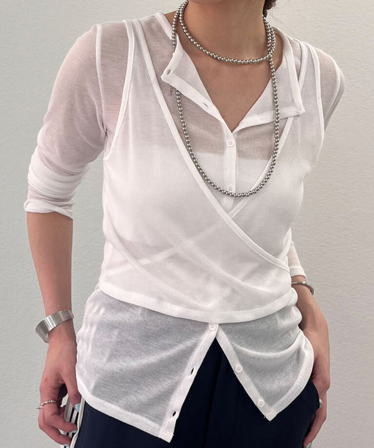  「《大人のレイヤードスタイル》レイヤードカットソー」|Tシャツ・カットソー|