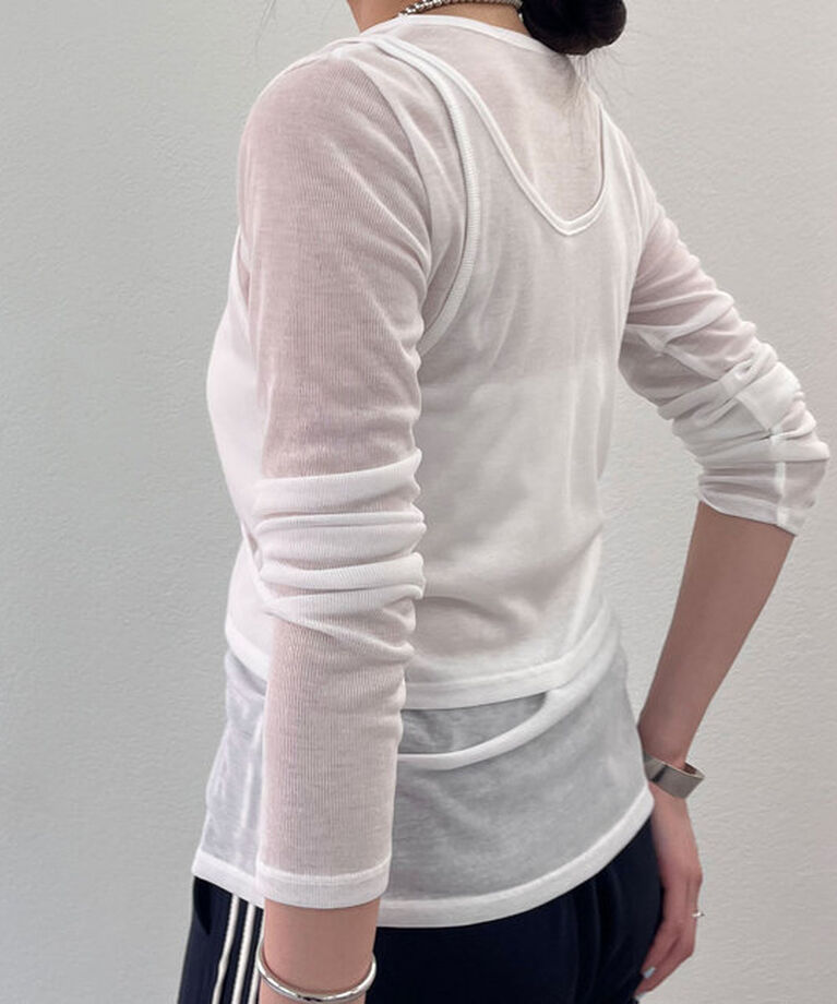  「《大人のレイヤードスタイル》レイヤードカットソー」|Tシャツ・カットソー|