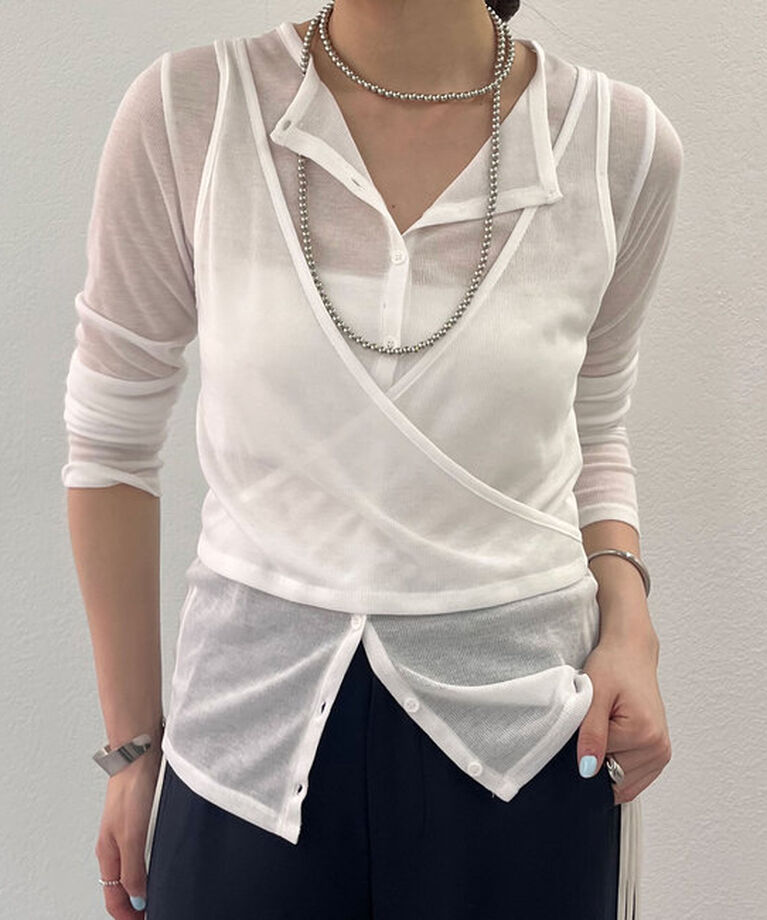  「《大人のレイヤードスタイル》レイヤードカットソー」|Tシャツ・カットソー|