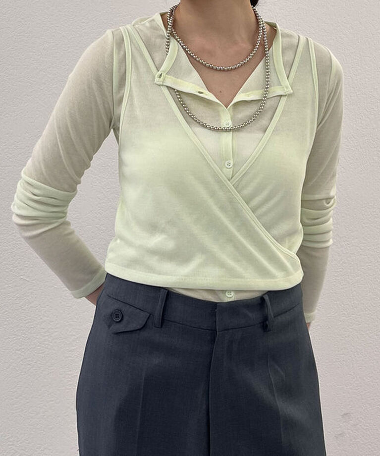  「《大人のレイヤードスタイル》レイヤードカットソー」|Tシャツ・カットソー|