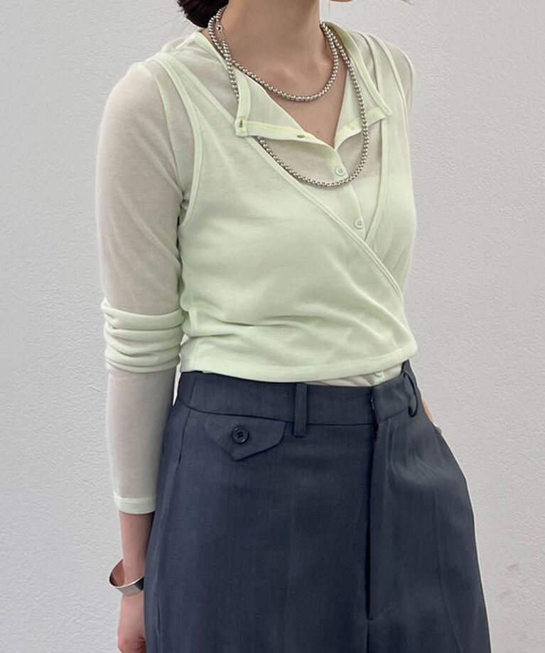  「《大人のレイヤードスタイル》レイヤードカットソー」|Tシャツ・カットソー|