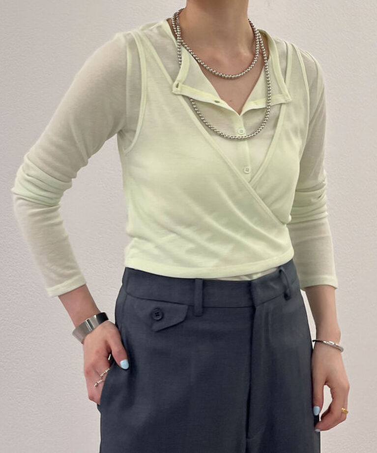  「《大人のレイヤードスタイル》レイヤードカットソー」|Tシャツ・カットソー|