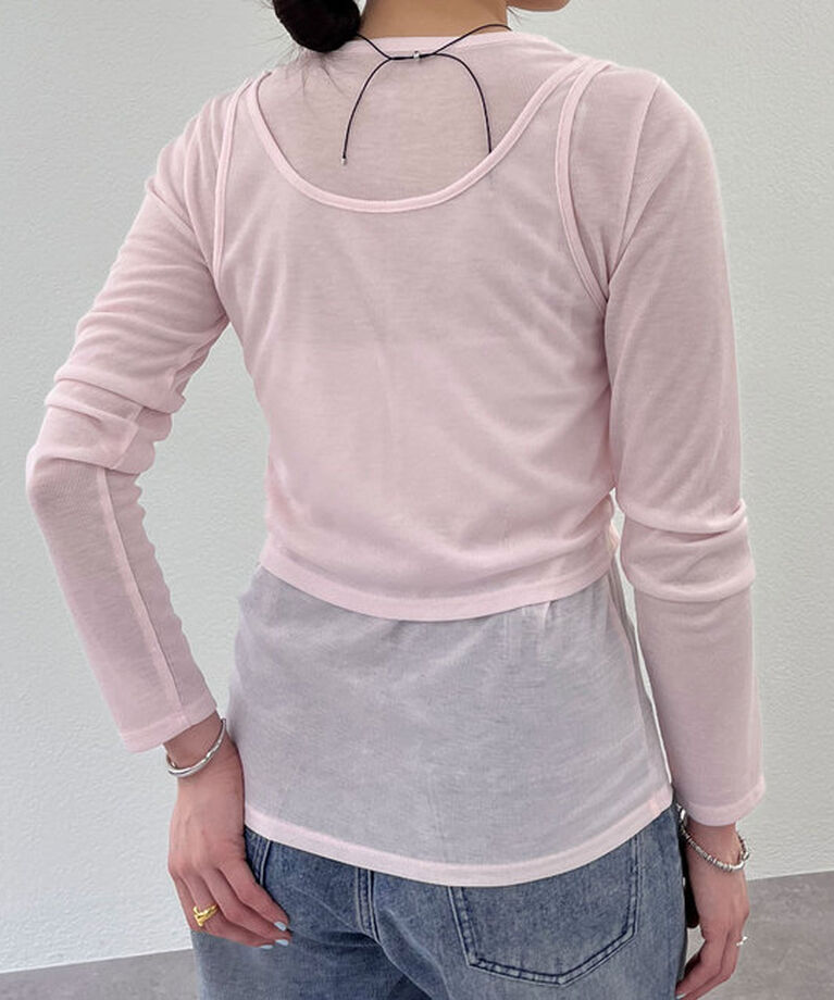  「《大人のレイヤードスタイル》レイヤードカットソー」|Tシャツ・カットソー|