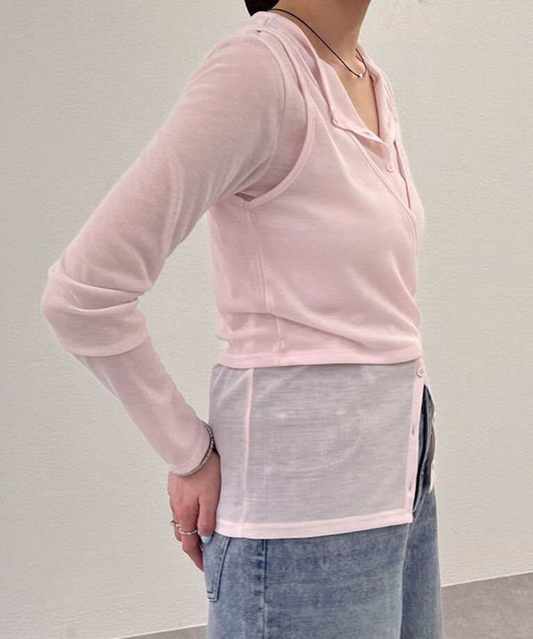  「《大人のレイヤードスタイル》レイヤードカットソー」|Tシャツ・カットソー|