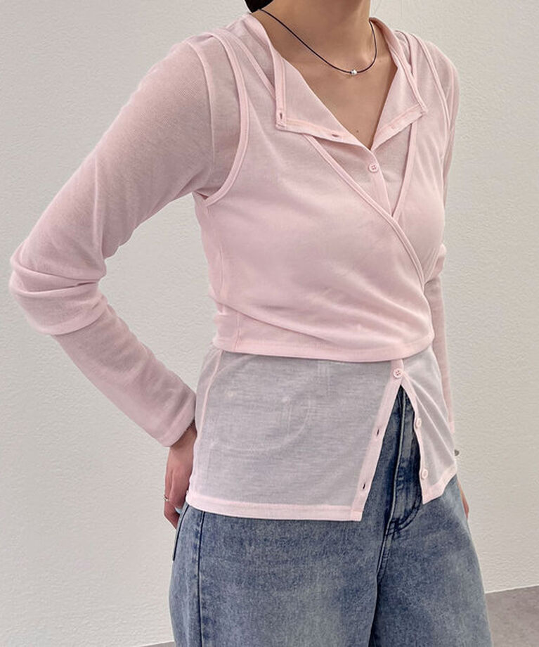  「《大人のレイヤードスタイル》レイヤードカットソー」|Tシャツ・カットソー|