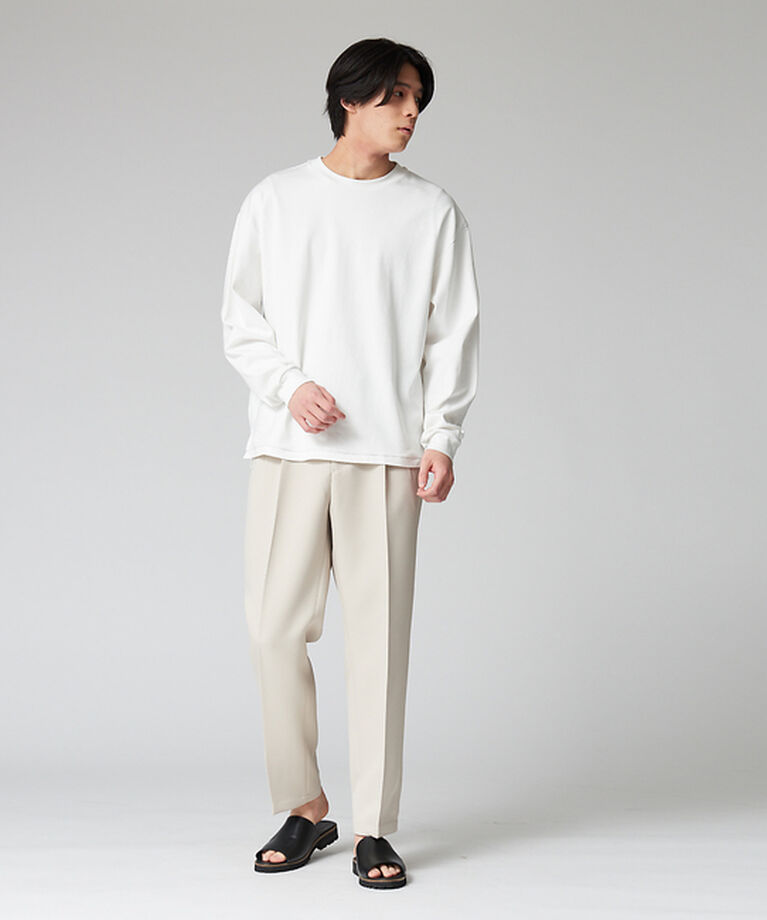 ABAHOUSE「スムース オーバーサイズ ロングスリーブ クルーネックTシャツ」|Tシャツ・カットソー|