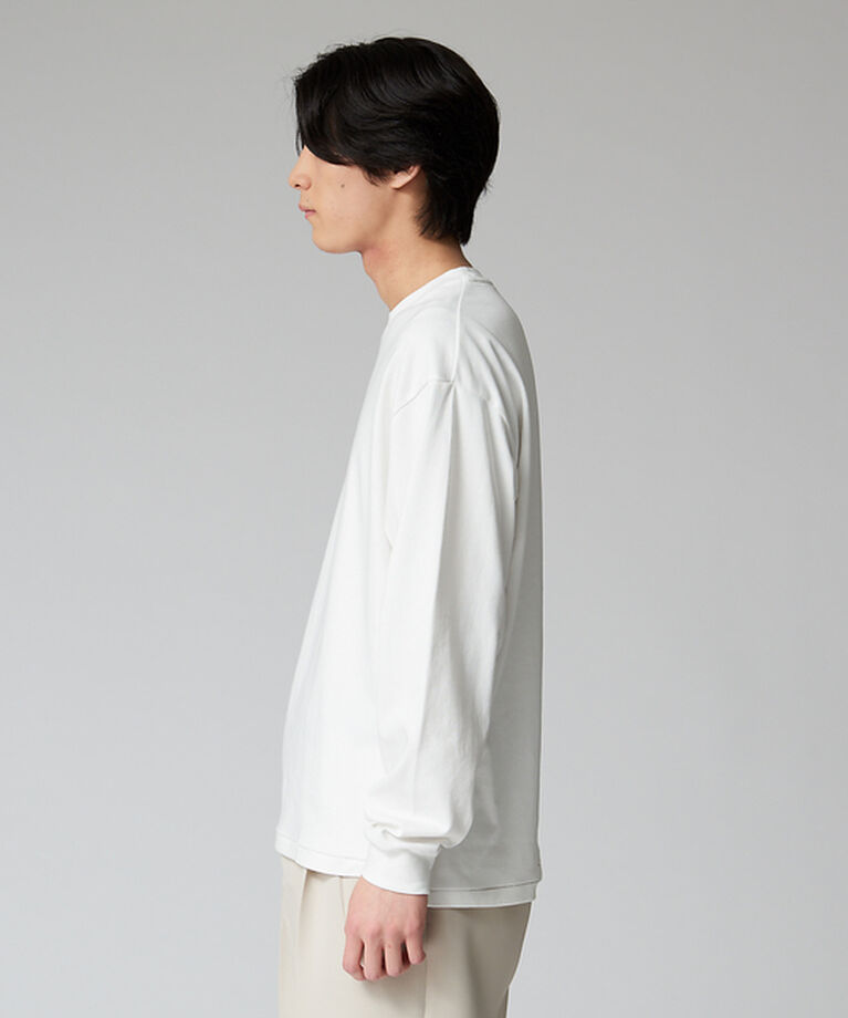 ABAHOUSE「スムース オーバーサイズ ロングスリーブ クルーネックTシャツ」|Tシャツ・カットソー|