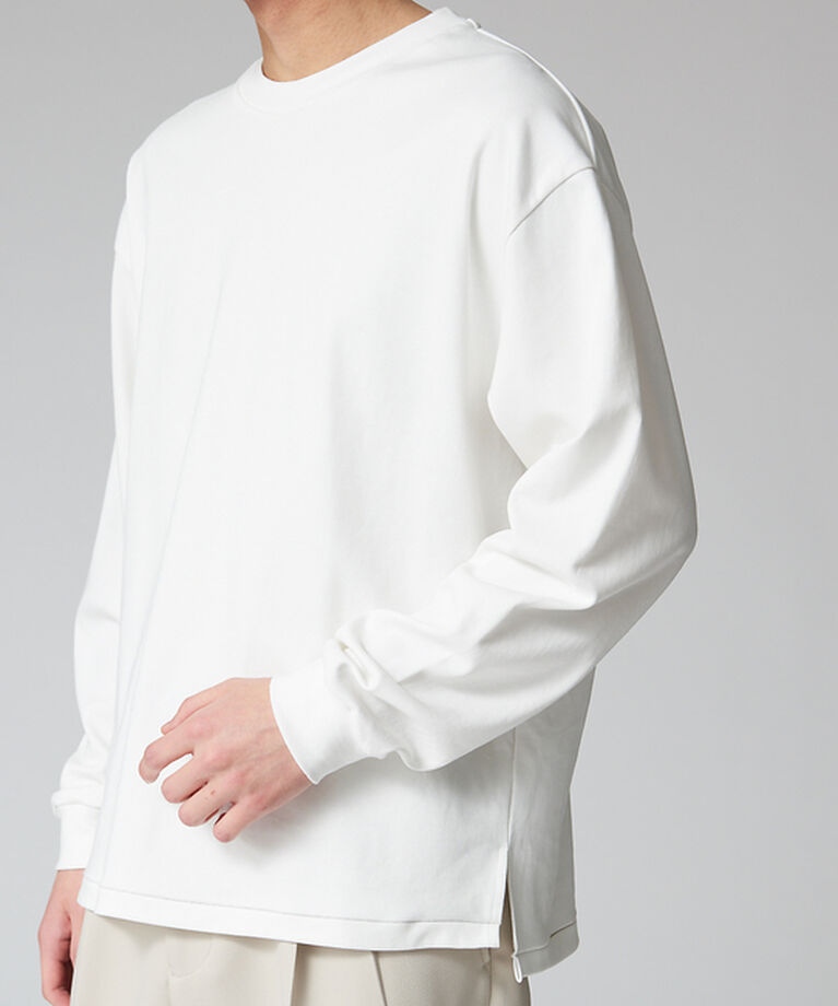 ABAHOUSE「スムース オーバーサイズ ロングスリーブ クルーネックTシャツ」|Tシャツ・カットソー|