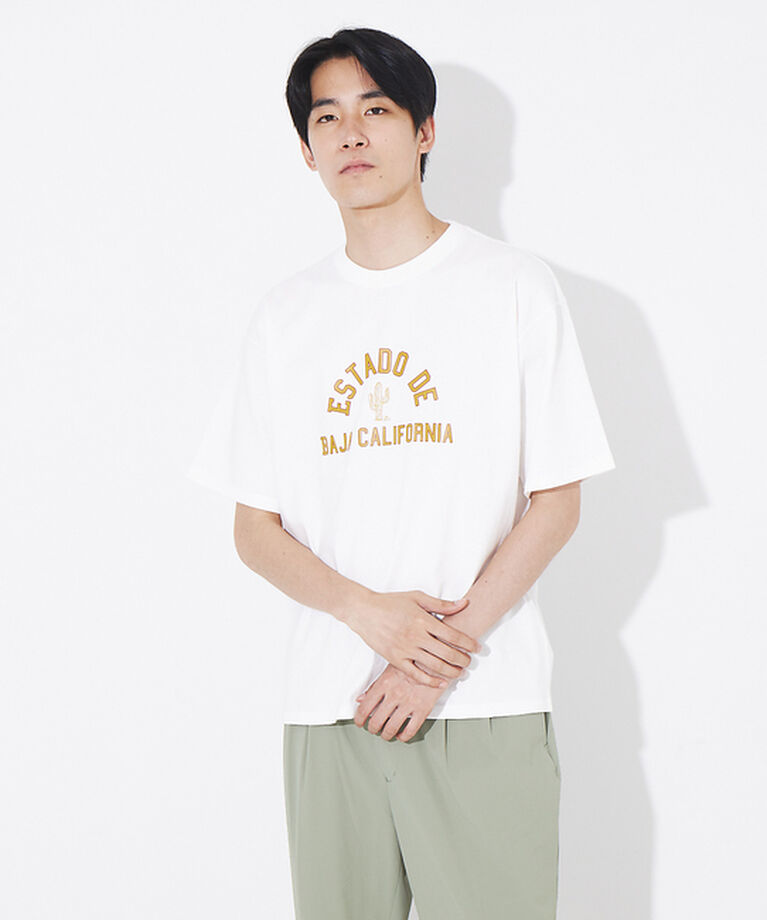 ABAHOUSE「サボテンカレッジロゴ Tシャツ」|Tシャツ・カットソー|ホワイト