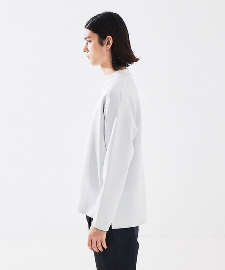 ABAHOUSE「【ダブルフェイス】ソフトタッチ モックネック ロングスリーブ Tシャツ」|Tシャツ・カットソー|