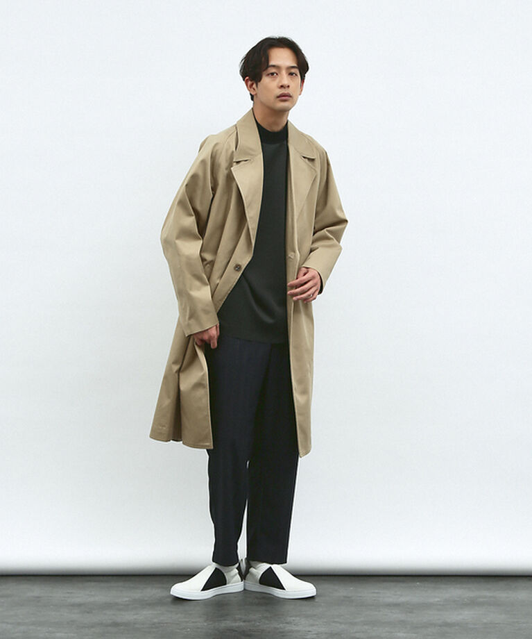 ABAHOUSE「【ダブルフェイス】ソフトタッチ モックネック ロングスリーブ Tシャツ」|Tシャツ・カットソー|