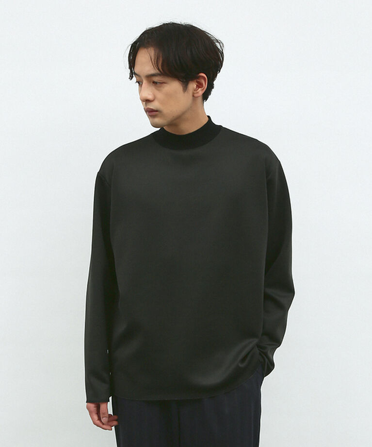 ABAHOUSE「【ダブルフェイス】ソフトタッチ モックネック ロングスリーブ Tシャツ」|Tシャツ・カットソー|