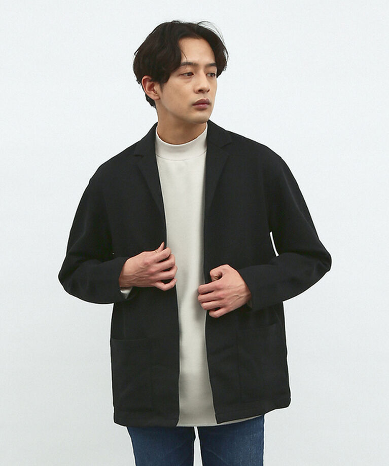 ABAHOUSE「【ダブルフェイス】ソフトタッチ モックネック ロングスリーブ Tシャツ」|Tシャツ・カットソー|