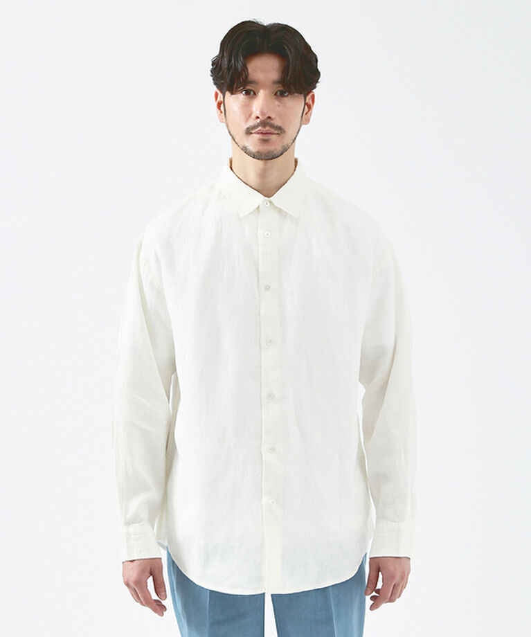 ABAHOUSE「【LUXE Linen Solaro】長袖 リネンシャツ」|シャツ・ブラウス|