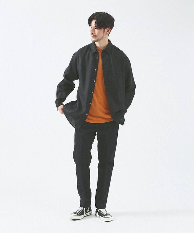 ABAHOUSE「【LUXE Linen Solaro】長袖 リネンシャツ」|シャツ・ブラウス|