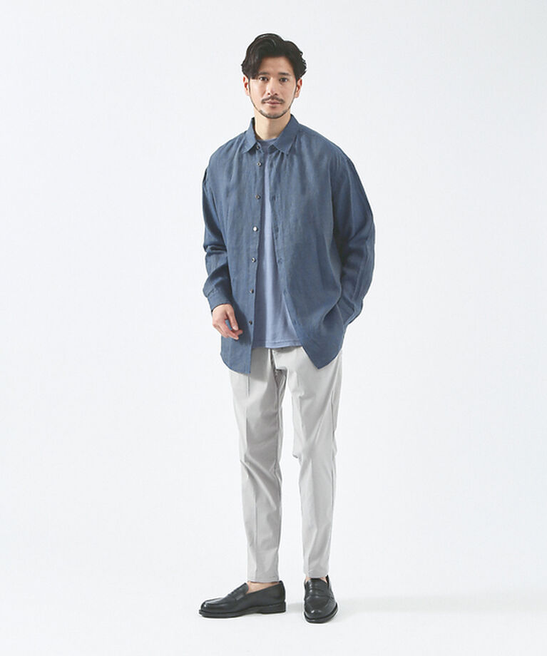 ABAHOUSE「【LUXE Linen Solaro】長袖 リネンシャツ」|シャツ・ブラウス|