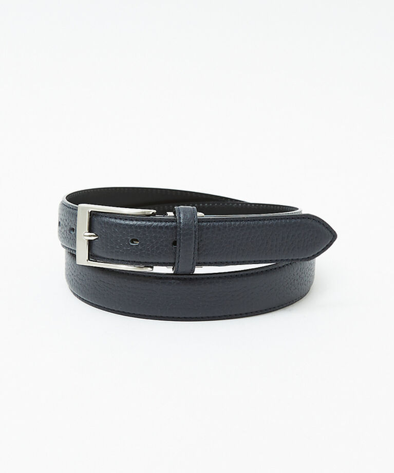 ABAHOUSE「【Made in Japan】シュリンク レザーベルト 30mm」|ベルト|ネイビー