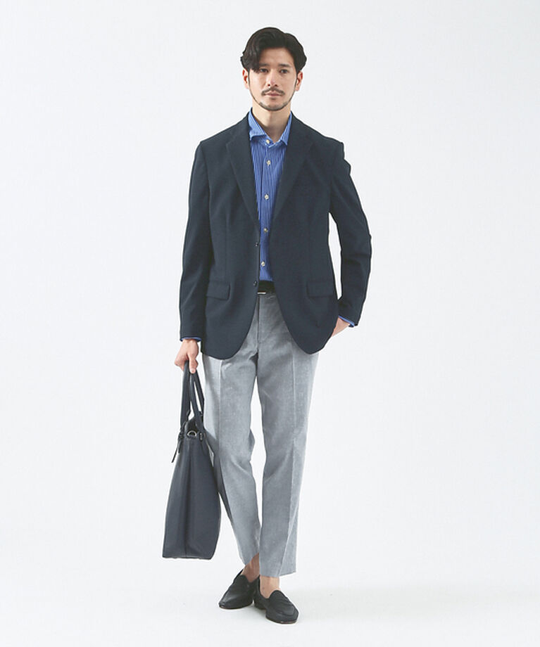ABAHOUSE「【ブルー＆イエロー】ソロストレッチ リネン テーパード パンツ / スラックス」|その他|